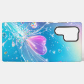 Crystal Heart Light Burst Phone Case Samsung Galaxy Hoesje (Achterkant horizontaal)