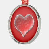 Crystal Heart Metalen Ornament (Links)