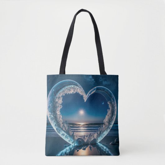 Crystal Heart onder de sterren Tote Bag (Voorkant)