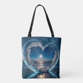 Crystal Heart onder de sterren Tote Bag (Achterkant)