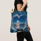 Crystal Heart onder de sterren Tote Bag (Dichtbij)
