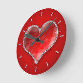 Crystal Heart Ronde Klok (Hoek)
