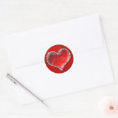 Crystal Heart Ronde Sticker (Envelop)
