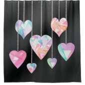 Crystal Hearts Shower Curtain Douchegordijn (Voorkant)
