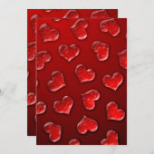 Crystal Hearts Valentijnsdag Kaart (Voorkant / Achterkant)