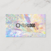 Crystal Holographic Glitter MUA Lash Tech Beauty Visitekaartje (Voorkant)