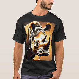 Crystal Horn Rhinoceros: Elegante en gedetailleerd T-shirt