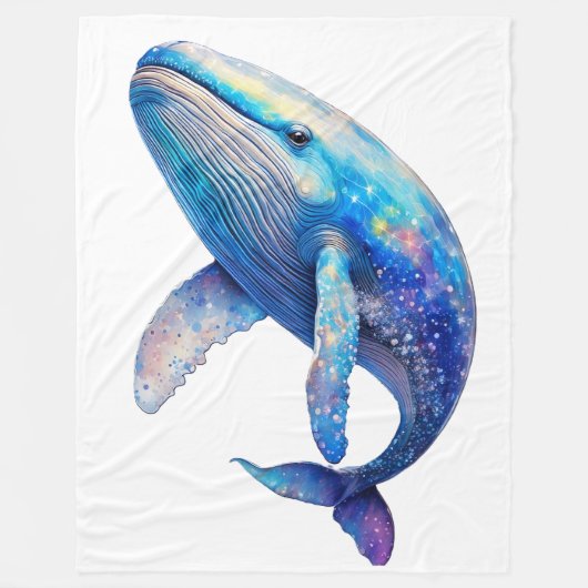 Crystal Humpback Whale Fleece Deken (Voorkant)