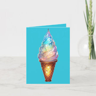 Crystal Ice Cream Cone Bedankkaart