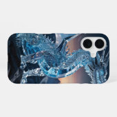 Crystal Ice Dragon iPhone 16 Hoesje (Achterkant horizontaal)