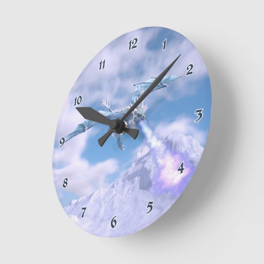 Crystal Ice Dragon Ronde Klok (Hoek)