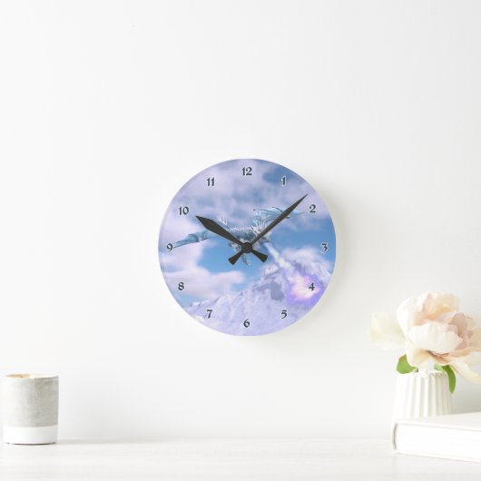 Crystal Ice Dragon Ronde Klok (Huis)