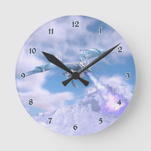 Crystal Ice Dragon Ronde Klok