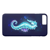 Crystal Ice Seahorse op blauwe achtergrond Case-Mate iPhone Case (Achterkant (Horizontaal))
