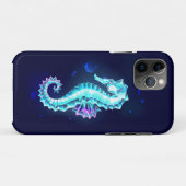 Crystal Ice Seahorse op blauwe achtergrond Case-Mate iPhone Case (Achterkant (horizontaal))