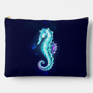 Crystal Ice Seahorse op blauwe achtergrond Etui