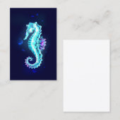 Crystal Ice Seahorse op blauwe achtergrond Visitekaartje (Voorkant / Achterkant)