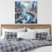 Crystal Ice World Fantasy Art Canvas Afdruk (Insitu (Slaapkamer))