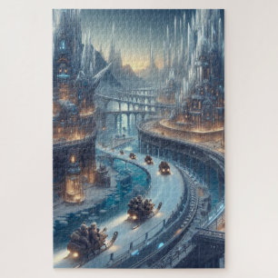 Crystal Ice World Fantasy Art Legpuzzel