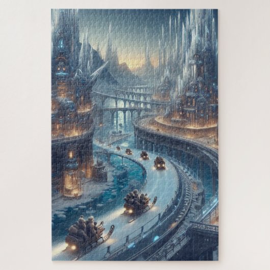 Crystal Ice World Fantasy Art Legpuzzel (Verticaal)