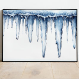 Crystal Icicle Art Poster