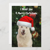Crystal is de Husky Dog Christmas Flat Kaart (Voorkant / Achterkant)