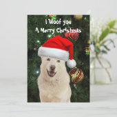 Crystal is de Husky Dog Christmas Flat Kaart (Staand voorkant)