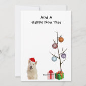 Crystal is de Husky Dog Christmas Flat Kaart (Achterkant)