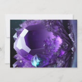 Crystal Jewel Aquarius Amethyst Februari Verjaarda Kaart (Achterkant)