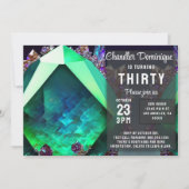 Crystal Jewel Green Emerald Edelsteen May Birthday Kaart (Voorkant)