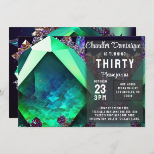 Crystal Jewel Green Emerald Edelsteen May Birthday Kaart