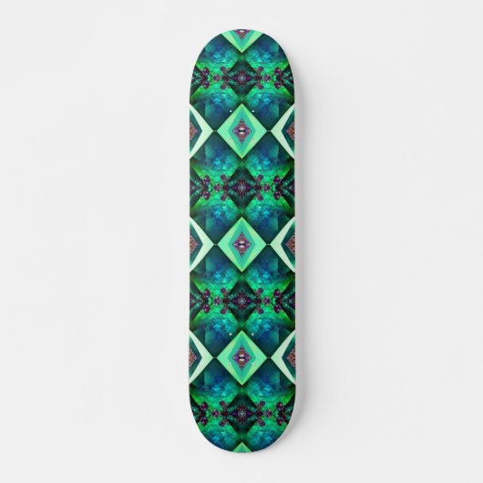 Crystal Jewel Green Emerald Edelsteen May Birthday Persoonlijk Skateboard (Voorkant)
