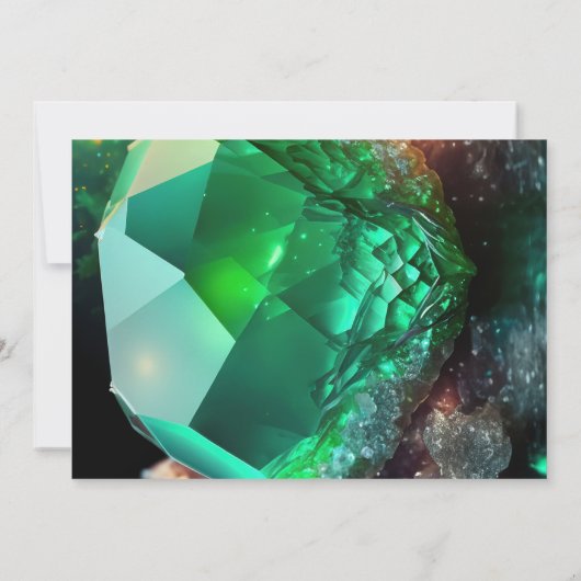 Crystal Jewel Leo Green Peridot Augustus Verjaarda Kaart (Achterkant)