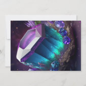 Crystal Jewel Tone Alexandrite Gem Juni Verjaardag Kaart (Achterkant)