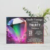 Crystal Jewel Tone Toermalijn Oktober Verjaardag Kaart (Staand voorkant)