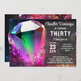 Crystal Jewel Tone Toermalijn Oktober Verjaardag Kaart