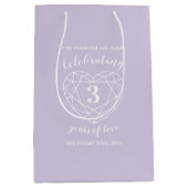 Crystal Jubileum 3 jaar vrouw cadeau tas Medium Cadeauzakje (Voorkant)