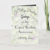 Crystal Jubileum Echtgenoot Groet Kaart (Voorkant)