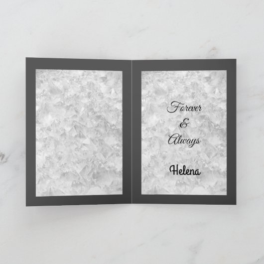 Crystal Jubileum Echtgenoot Groet Kaart (Binnen)