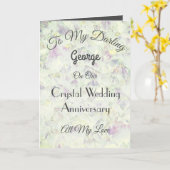 Crystal Jubileum Echtgenoot Groet Kaart (Gele Bloem)