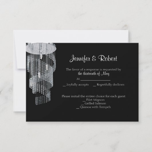 Crystal Kroonluchter 15e Jubileum Respons Kaart (Voorkant)