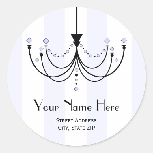 Crystal kroonluchter adreslabel Sticker (Voorkant)