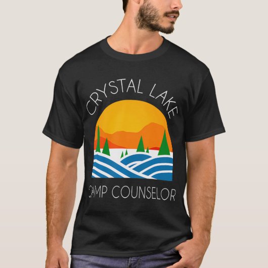 Crystal Lake Camping en Fun Camp Counselor Happy T-shirt (Voorkant)