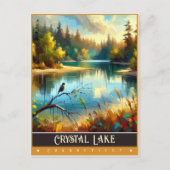 Crystal Lake, Connecticut |  schilderij Briefkaart (Voorkant)