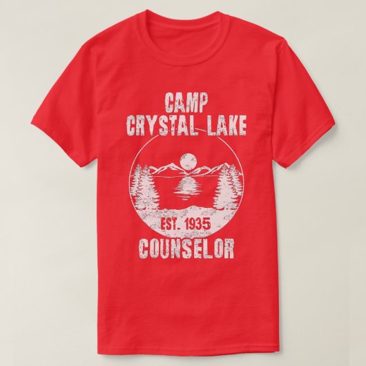Crystal Lake Counselor  Retro Style T-shirt (Design voorkant)