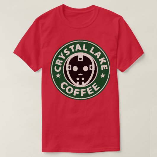 Crystal Lake Koffie T-shirt (Design voorkant)