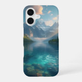 Crystal Lake Serenity iPhone 16 Hoesje (Achterkant)