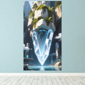 Crystal landscapes blend nature and science canvas afdruk (Insitu (Houten vloer))