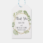 Crystal leaf gebladerte dank u cadeau label cadeaulabel (Achterkant)