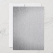 Crystal Light String White Branch Grey Wedding Kaart (Achterkant)